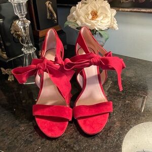 ✨🆕✨AD & Daughters Red Suede Leather Sandals Vero Cuoio Italy Size: 10